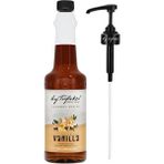 Gourmet Series Vanilya Aromalı Şekersiz Kokteyl, Pasta ve Kahve Şurubu 750 ml Şurup Pompası
