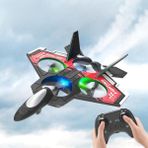 Gövde 2.4ghz Uzaktan Kumanda LED Işıklı Jet Uçak Drone Başlangıç Seviye Şarjlı 8 Dk Uçuş Süresi Kırılmaz Kamerasız Iha Drone (Kırmızı)