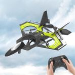 Gövde 2.4ghz Uzaktan Kumanda LED Işıklı Jet Uçak Drone Başlangıç Seviye Şarjlı 8 Dk Uçuş Süresi Kırılmaz Kamerasız Iha Drone (Yeşil)