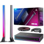 Govee Aı Oyun Sen Box Kit, With Light Bars And Monitor Back Light, Hdmı2.0 4K Oyun Kutusu, Rgbıc Led Light Strip For 27-34 İnç Monitors, Works With Alexa, Google Assistant, And Cec, 3 Hdmı In 1 Out
