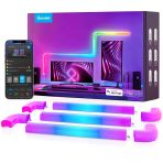 Govee Glide Rgbıc Led Duvar Işıkları, Music Sync Home Decor Led Light Bar For Game Tv Bedroom Streaming, Multicolor Customizable, Işıklar, 4 Corners İle 8 Adet