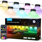 Govee Outdoor Deck Işıklar, Akıllı Wifi Açık Işıklar Alexa İle Çalışır, Google, Madde, App Kontrol, Ip65 Su Isıtıcısı, Telsiz 18 Packs (112Ft)