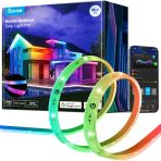 Govee Outdoor Led Strip Işıklar Minimal Ve Cold White, 98.4Ft 2.4G Wifi Akıllı Açık Işıklar, Ip65 Sular, Alexa Ve Google Asistan, App Control, For Porch, Patio, Eave, Party