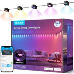 Govee Rgbıc String Downlights, Smart Led String Işıklar Alexa İle Çalışır, Wi-Fi Renkli Değişen Kapalı Duvar Işığı Parti İçin Açıklama, 25 Led İle 16.4Ft, Müzik Sen, Siyah Led