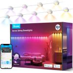 Govee Rgbıc String Downlights, Smart Led String Işıklar Alexa İle Çalışır, Wi-Fi Renkli Değişen Kapalı Duvar Işığı Parti İçin Açıklama, 50 Led İle 32.8Ft, Müzik Sen, White