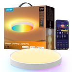 Govee RGBICWW + RGBICWW Yuvarlak Akıllı Tavan Armatürü Pro 15 İnç