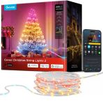 Govee Rgbwıc Noel Aydınlatması 20 M, Noel Ağacı İçin 200 Led'li Açık Ve Kapalı Noel Işık Zinciri, 130'Dan Fazla Sahne Modu, Şekil Eşleme, Uygulama Kontrolü, Matter İle Uyumlu, Şeffaf Kablo
