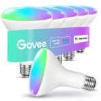 Govee Smart Light Bulbs, 1200 Lumens Screenshot Br30 Bulbs, Rgbw Renk Değiştiren Işık Taşları, Wifi & Bluetooth Led Bulbleri, 16 Milyon Renk, Müzik Sen, Alexa İle Uyumlu, Google Asistan, 6 Pack