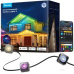 Govee Sürekli Açık Işıklar 2, 50Ft Rgbıc Açık Işıklar 36 Led Işıklar, Ip67 Sular, 40Lm İle 100 Sahne Modları Açık Dekorasyonlar İçin Beyaz, Alexa İle Çalışır, Google Asistan, Black