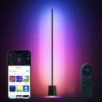 Govee Zemin Lambası Pro, 2100 Lümen Rgbıc Led Lamba, Bluetooth Hoparlörlü Ve Beyaz Gürültülü, Alexa İle Çalışır, 16 Milyon Renk, Müzik Senkronizasyonu, Oturma Odası İçin Zemin Lambası, Siyah