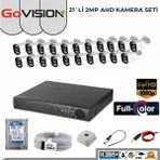 Govision 21`li 2mp 3.6 Lensli Ahd Kamera Seti - Beyaz