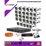 Govision Go Vision 29'lu Güvenlik Ip Kamera Seti - 4mp Dış Mekan Kamera, 3.6mm Lens, H.265, Poe, Warm LED Gece Görüşlü - Beyaz