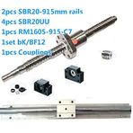 Gowe 2 SBR20 – 915 mm Rails + 4 1.520 + 1 Kugelrollspindel – 915-C7 Ballscrews + 1 set BK/BF12 + 1 kavramalar