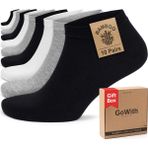 Gowith 10'lu Bambu Premium Dikişsiz Kutulu Nefes Alabilir Erkek Kadın Sneaker Çorap, Likralı 200 Iğne Esnek Sıkmayan Siyah Beyaz Gri Kısa Patik Çorabı 3006 - 35 - 38 - Asorti