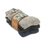 GoWith 2038 3 lü Norveç Tipi Yünlü Kalın Moline Renkli Tam Havlulu Güçlendirilmiş Ön Yıkamalı Kışlık Termal Kadın Çorap Seti