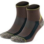 Gowith 2'li Taban Altı Havlulu Dikişsiz Unisex Atletik Fit Koşu Yürüyüş Egzersiz Aktivite Spor Çorabı 3593 - Kahverengi - 35 - 38
