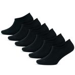GoWith 3'lü-6'lı Bambu Beyaz Gri Siyah Elastan No Show Görünmez Dikişsiz Yürüyüş Spor Koşu Sneakers Erkek Çorap 3103 (6, Siyah, 39-42)
