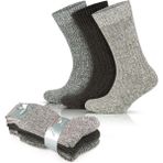 Gowith 3'lü Norveç Tipi Yünlü Taban Altı Havlulu Kışlık Termal Erkek Çorabı 6001-6004 - Bej - Kahve - 39 - 42