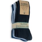 Gowith 4 Çift Kadın Erkek Renkli Bio Naturel %100 Doğal Pamuklu Ribana Örgü Dikişsiz Dört Mevsim Soket Çorap 3012 - 41 - 43 - Siyah - Gri - Lacivert