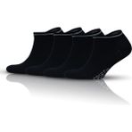 Gowith 4'lü Pamuklu Yumuşak Elastanlı Siyah Spor Kadın Patik Çorabı 2124 - 35 - 38