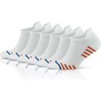 Gowith 6'lı Bambu Renkli Desenli Güçlendirilmiş Yıkamalı Kutulu Dikişsiz Kısa Yürüyüş Koşu Spor Performans Patik Kadın Çorabı 2150 - Beyaz - 35 - 40