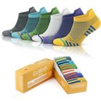 Gowith 6'lı Bambu Renkli Desenli Güçlendirilmiş Yıkamalı Kutulu Dikişsiz Kısa Yürüyüş Koşu Spor Performans Patik Kadın Çorabı 2150 - Çok Renkli - 35 - 40