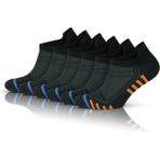 Gowith 6'lı Bambu Renkli Desenli Güçlendirilmiş Yıkamalı Kutulu Dikişsiz Kısa Yürüyüş Koşu Spor Performans Patik Kadın Çorabı 2150 - Siyah - 35 - 40