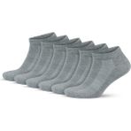 Gowith 6'lı Premium Penye Pamuklu Gri Desensiz Spor Erkek Kadın Patik Sneaker Çorap 3009 - 43 - 46