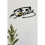 Gowpenart Atatürk Bakış Ve İmza Siyah Metal Duvar Saati - Ev ve Ofis Saati - Hediye Saat 60 X 27 Cm