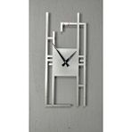 Gowpenart Carisma Metal Silver/gümüş Dikdörtgen Duvar Saati - Ev/ofis Saati - Hediye Saat-60 X 26 Cm