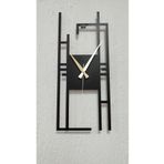 Gowpenart Carisma Metal Siyah Dikdörtgen Duvar Saati - Ev / Ofis Saati - Hediye Saat - 60 X 26 Cm
