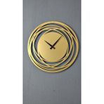 Gowpenart Circle Metal Gold / Altın Duvar Saati - Ev / Ofis Saati - Hediye Saat - 50 X 50 Cm