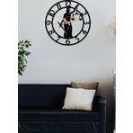 Gowpenart Dizayn Adalet Kadını - Avukat Rakamlı Metal Siyah Duvar - Ev - Ofis Saati - Hediye Saat - 50x50 Cm