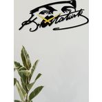 Gowpenart Dizayn Atatürk Bakış ve Imza Siyah Metal Duvar Saati - Ev & Ofis Saati - Hediye Saat 60 x 27 cm