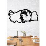Gowpenart Dizayn Atatürk Büstlü Türkiye Haritası Siyah Metal Duvar Dekoru Ev & Ofis Tablosu - Hediye Tablo