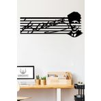 Gowpenart Dizayn Atatürk İmzalı Çizgili Portre Dekoratif Siyah Metal Duvar Ev & Ofis Tablosu Hediye Tablo