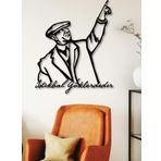 Gowpenart Dizayn Atatürk "İstikbal Göklerdedir" Dekoratif Siyah Metal Duvar Ev & Ofis Tablosu Hediye Tablo
