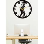 Gowpenart Dizayn Atatürk Kocatepe Metal Siyah Ev & Ofis Duvar Saati - Hediyelik Saat - 60 x 60 Cm