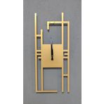 Gowpenart Dizayn Carisma Metal Gold - Altın Dikdörtgen Duvar Saati - Ev - Ofis Saati - Hediye Saat - 70 x 30 Cm