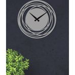 Gowpenart Dizayn Circle Metal Gümüş - Silver Duvar Saati - Ev - Ofis Saati - Hediye Saat - 50 x 50 Cm