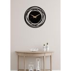 Gowpenart Dizayn Circle Metal Siyah Duvar Saati - Ev - Ofis Saati - Hediye Saat - 50 x 50 Cm