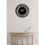 Gowpenart Dizayn Circle Metal Siyah Duvar Saati - Ev - Ofis Saati - Hediye Saat - 60 x 60 Cm