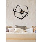 Gowpenart Dizayn Fiyonk Metal Siyah Duvar Saati - Ev / Ofis Saati - Hediye Saat - 60 x 55 cm