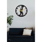 Gowpenart Dizayn Gowpenart Atatürk Kocatepe Metal Siyah Metal Duvar Saati - Ev & Ofis Saati - Hediyelik Saat - 50 x 50 cm