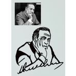 Gowpenart Dizayn Haydar Aliyev Portre İmzalı Metal Duvar Tablosu Ev & Ofis Dekoru