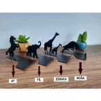 Gowpenart Dizayn Masa Üstü Metal Ergonomik Siyah Telefon - Tablet Tutucu Stand Hayvan Figürlü 2'li Set