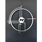 Gowpenart Dizayn Querencia Metal Gümüş - Silver Duvar Saati 1,5 Mm Kalınlık 50x50 Cm