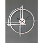 Gowpenart Dizayn Querencia Metal Gümüş - Silver Duvar Saati 1,5 Mm Kalınlık 60x60 Cm