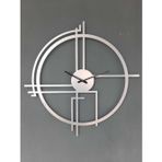Gowpenart Dizayn Querencia Metal Gümüş - Silver Duvar Saati 1,5 Mm Kalınlık 75x75 Cm