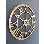 Gowpenart Dizayn Roma Rakamlı Metal Gold - Altın Duvar Saati 1,5 Mm Kalınlık 50 x 50 Cm